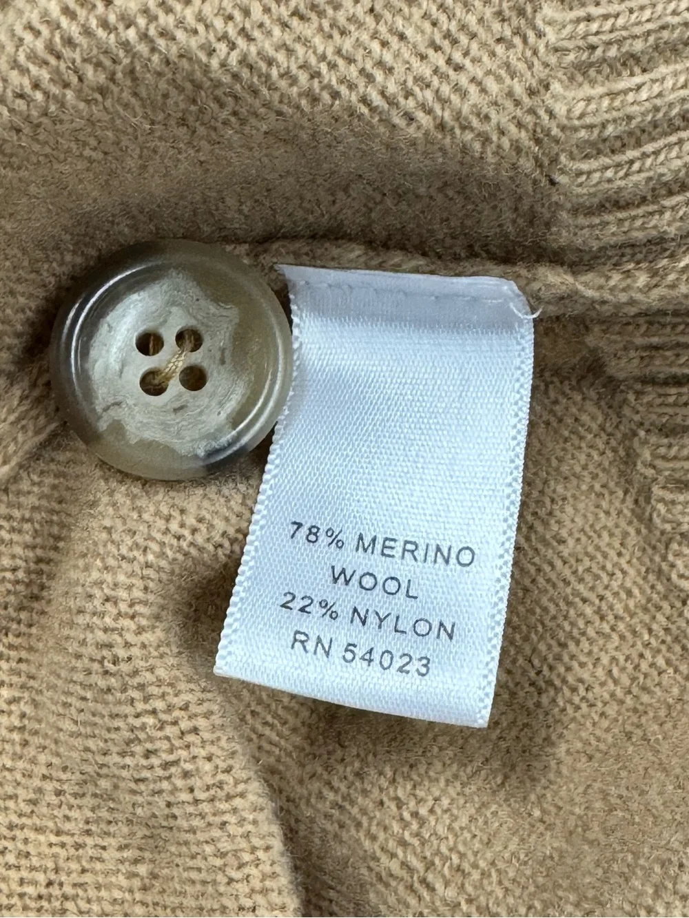 Banana Republic Wool Italian Yarn Blend Tan Sweater Men’s Large